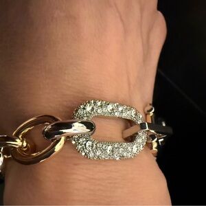 All Saints Silver and Gold Chain Bracelet